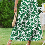 Zeagoo Maxi Skirts Boho Pleated A-Line Flowy Swing Skirt