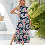 Zeagoo Women Floral Maxi Dress Summer Casual Sleeveless Sundress