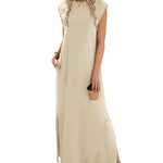 Zeagoo Women Floral Maxi Dress Summer Casual Sleeveless Sundress