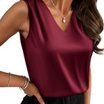 Zeagoo Dressy Casual Satin Camisole Tank Tops for Women Elegant Office Work Dressy 2026 | Under $25