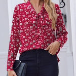 Zeagoo Casual Bow Tie Neck Chiffon Long Sleeve Blouse for Women Casual Work Office Loose Fit 2026 | Under $40