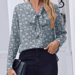 Zeagoo Casual Bow Tie Neck Chiffon Long Sleeve Blouse for Women Casual Work Office Loose Fit 2026 | Under $40