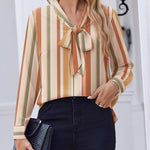 Zeagoo Casual Bow Tie Neck Chiffon Long Sleeve Blouse for Women Casual Work Office Loose Fit 2026 | Under $40