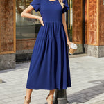 Zeagoo Bohemian Floral Short Sleeve Beach Sundress for Women Casual Beach Vacation Summer 2026