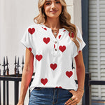 Dressy Casual Short Sleeve Henley Tops (US Only)