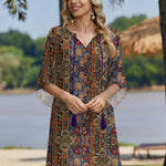 Zeagoo Women's Boho Mini Dress with Pockets (US Only)