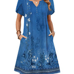 Zeagoo Women's Casual A-Line Short Sleeve Mini Dress with Pockets (US Only)