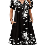 Zeagoo Women's Casual A-Line Short Sleeve Mini Dress with Pockets (US Only)