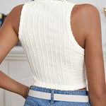 Zeagoo Tank Top for Women Ribbed Knit Sleeveless Crop Tops Summer Crew Neck Cropped Racerback Camisole  (US Only)