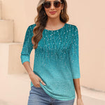 Zeagoo Women's Casual 3/4 Sleeve T-Shirts Cute Tunic Tops