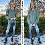 Women's Frill Mock Neck Blouse Long Sleeve Ruffle Shirt Top Elegant Office Tops S-XXL - Zeagoo (Us Only)