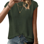 Zeagoo Cap Sleeve Sweater Vest Sleeveless Knit Tops