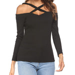 Zeagoo Women's Criss Cross Shoulder Blouse Top