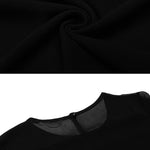 Womens Casual Scoop Neck Loose Top 3/4 Sleeve Chiffon Blouse Shirt Tops - Zeagoo (Us Only)