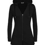 Women Zip Up Hoodies Fleece Lined Tunic Sweatshirt Long Casual Hoodie Jacket with Pockets - Zeagoo (Us Only)