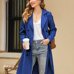 Zeagoo Women's Trench Coats Double-Breasted Long Coat with Belt (Us Only)