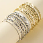 Emilia - Set of 5 gold bracelets