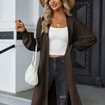 Zeagoo Women's 2023 Fall Winter Oversized Cardigan Long Sleeve Split Open Front Sweater Chunky Knit Long Duster