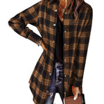 Zeagoo Womens Shacket Jacket Long Sleeve Flannel Shirt