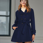 Zeagoo Double-Breasted Thick Wool Coat Jacket