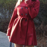 Zeagoo Double-Breasted Thick Wool Coat Jacket