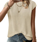 Zeagoo Cap Sleeve Sweater Vest Sleeveless Knit Tops