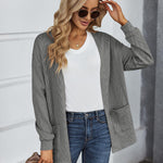 Zeagoo Women's 2023 Fall Winter Cardigan Sweaters Long Sleeve Open Front Cable Knit Outwear Coat with Pockets