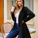 Women's Fleece Zip up Hoodies Long Thicken Outerwear Jacket Oversize Sweatshirts with Pockets - Zeagoo (Us Only)