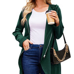 Women's Fleece Zip up Hoodies Long Thicken Outerwear Jacket Oversize Sweatshirts with Pockets - Zeagoo (Us Only)
