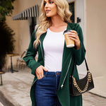 Women's Fleece Zip up Hoodies Long Thicken Outerwear Jacket Oversize Sweatshirts with Pockets - Zeagoo (Us Only)