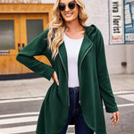 Women's Fleece Zip up Hoodies Long Thicken Outerwear Jacket Oversize Sweatshirts with Pockets - Zeagoo (Us Only)