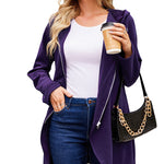 Women's Fleece Zip up Hoodies Long Thicken Outerwear Jacket Oversize Sweatshirts with Pockets - Zeagoo (Us Only)