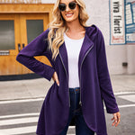 Women's Fleece Zip up Hoodies Long Thicken Outerwear Jacket Oversize Sweatshirts with Pockets - Zeagoo (Us Only)