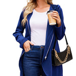 Women's Fleece Zip up Hoodies Long Thicken Outerwear Jacket Oversize Sweatshirts with Pockets - Zeagoo (Us Only)