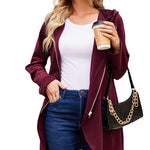 Women's Fleece Zip up Hoodies Long Thicken Outerwear Jacket Oversize Sweatshirts with Pockets - Zeagoo (Us Only)