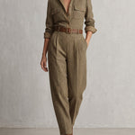Celia | Brown Jumpsuit with Refined Details
