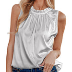 Womens Tank Tops Dressy Casual Mock Neck Sleeveless Blouses Fashion Shirts for Work - Zeagoo (Us Only)