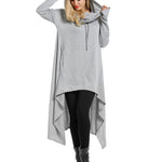 Zeagoo Women Pullover Hoodies Sweatshirt Long Sleeve High Low Sweater Oversize Top with Pocket (Us Only)