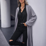 Zeagoo Women's 2023 Fall Winter Oversized Cardigan Long Sleeve Split Open Front Sweater Chunky Knit Long Duster