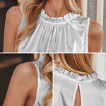 Womens Tank Tops Dressy Casual Mock Neck Sleeveless Blouses Fashion Shirts for Work - Zeagoo (Us Only)