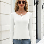 Zeagoo Long Sleeve Ribbed Knit Slim Fit Henley T-Shirt (US Only)