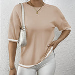 Zeagoo Knit Short Sleeve Tops