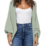 Zeagoo Open Front Oversized Batwing Sleeve Knit Cardigan