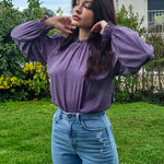 Women's Frill Mock Neck Blouse Long Sleeve Ruffle Shirt Top Elegant Office Tops S-XXL - Zeagoo (Us Only)