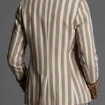 Sara - Bohemian striped blazer with printed collar