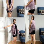 Women's Tassel Sleeveless Vest 70s Outfits for Women Hippie Clothes Fringe Jacket Cardigan S-XXL - Zeagoo (Us Only)