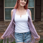 Women's Tassel Sleeveless Vest 70s Outfits for Women Hippie Clothes Fringe Jacket Cardigan S-XXL - Zeagoo (Us Only)