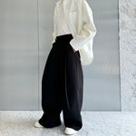 3D Heavyweight Wide-leg Casual Trousers