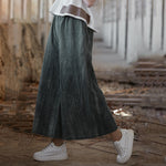 Tie-dyed Elastic Waist Wide-leg Pants