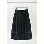 Color-blocked Wool Casual Tulip Skirt